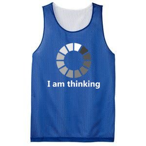 Funny Computer Loading I Am Thinking Gift Mesh Reversible Basketball Jersey Tank