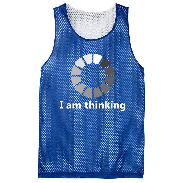 Funny Computer Loading I Am Thinking Gift Mesh Reversible Basketball Jersey Tank