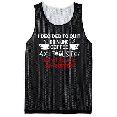 Funny Coffee Lovers April Fools Day Mesh Reversible Basketball Jersey Tank