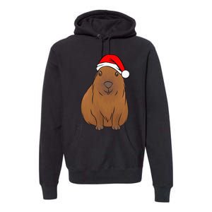 funny Capybara Lover Cute Christmas Capybara Premium Hoodie