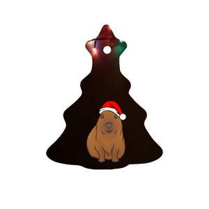 funny Capybara Lover Cute Christmas Capybara Ceramic Tree Ornament