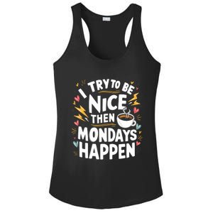 Funny Coffee LoverS Monday Hater Ladies PosiCharge Competitor Racerback Tank