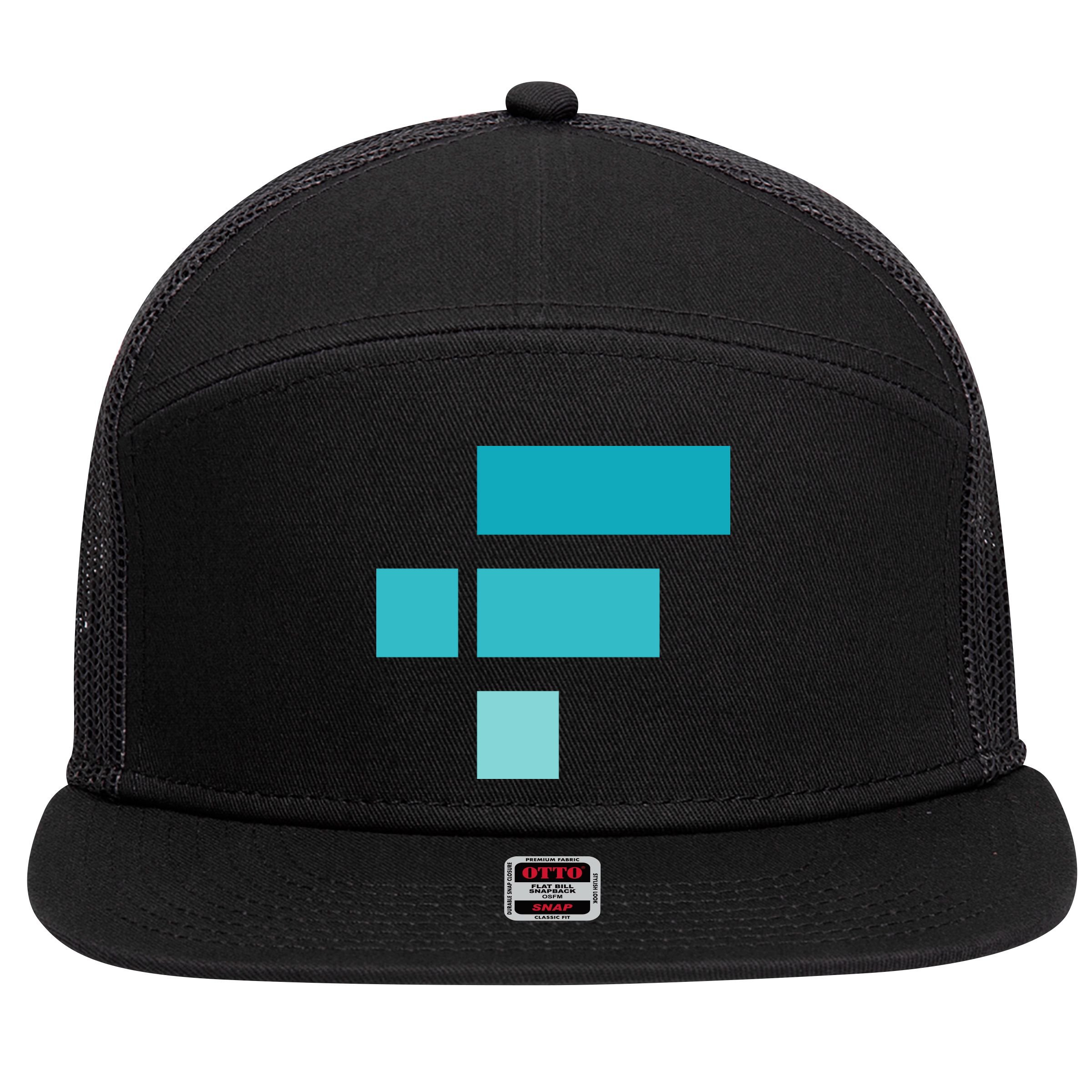FTX Classic Logo Crypto Cryptocurrency FTT Coin 7 Panel Mesh Trucker Snapback Hat
