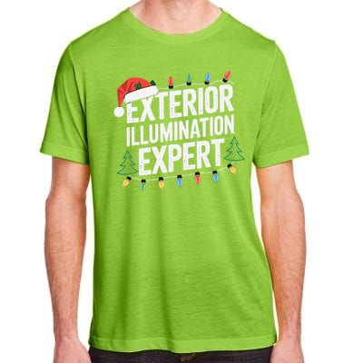 Funny Christmas Lights Exterior Illumination Expert Adult ChromaSoft Performance T-Shirt