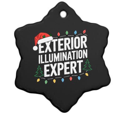 Funny Christmas Lights Exterior Illumination Expert Ceramic Star Ornament