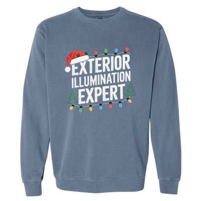 Funny Christmas Lights Exterior Illumination Expert Garment-Dyed Sweatshirt