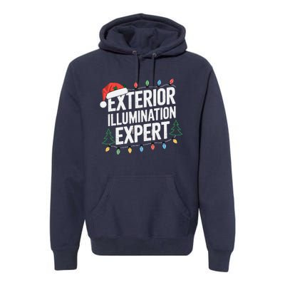 Funny Christmas Lights Exterior Illumination Expert Premium Hoodie