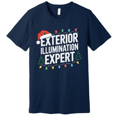 Funny Christmas Lights Exterior Illumination Expert Premium T-Shirt