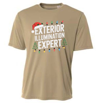 Funny Christmas Lights Exterior Illumination Expert Cooling Performance Crew T-Shirt