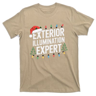 Funny Christmas Lights Exterior Illumination Expert T-Shirt