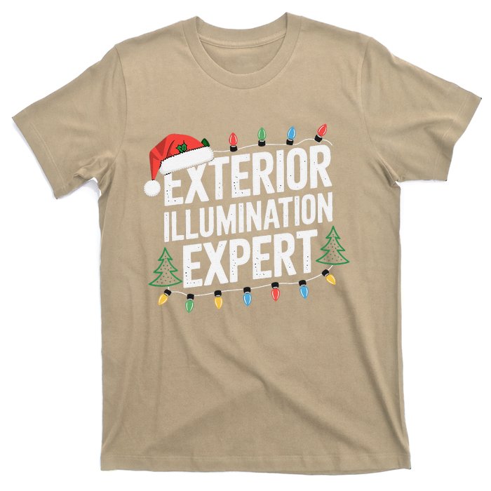 Funny Christmas Lights Exterior Illumination Expert T-Shirt