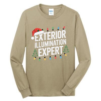 Funny Christmas Lights Exterior Illumination Expert Tall Long Sleeve T-Shirt