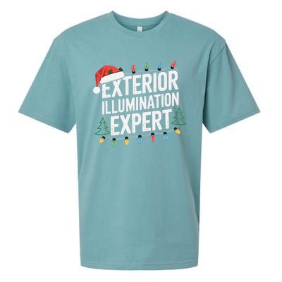 Funny Christmas Lights Exterior Illumination Expert Sueded Cloud Jersey T-Shirt