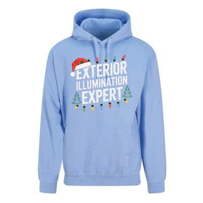 Funny Christmas Lights Exterior Illumination Expert Unisex Surf Hoodie