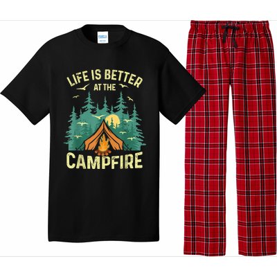 Funny Camping Lover Design For Men Women Camping Vacationist Pajama Set