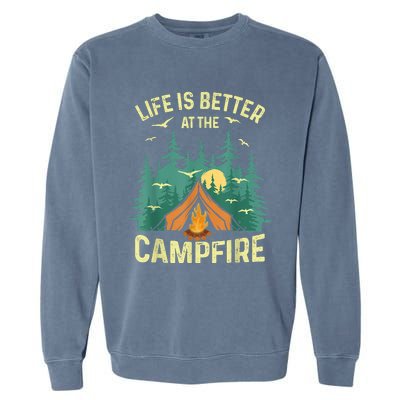 Funny Camping Lover Design For Men Women Camping Vacationist Garment-Dyed Sweatshirt