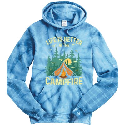 Funny Camping Lover Design For Men Women Camping Vacationist Tie Dye Hoodie