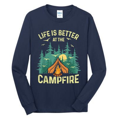 Funny Camping Lover Design For Men Women Camping Vacationist Tall Long Sleeve T-Shirt