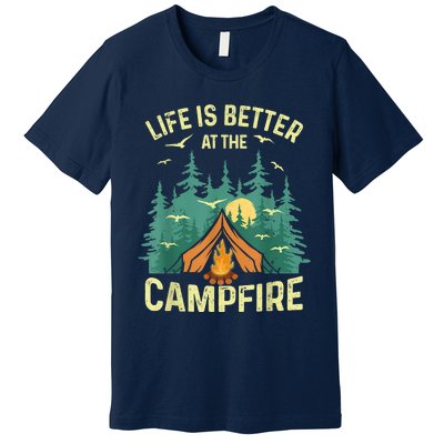 Funny Camping Lover Design For Men Women Camping Vacationist Premium T-Shirt