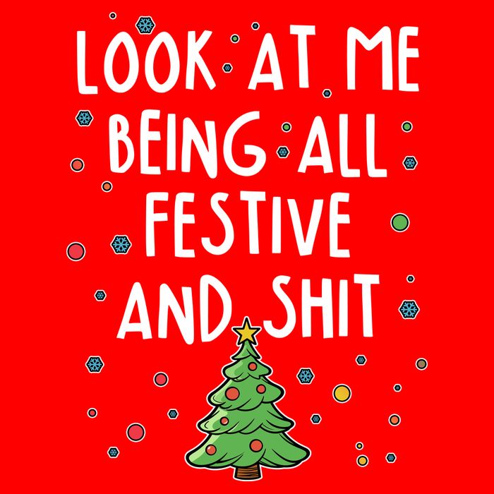 Funny Christmas Look At Me Being All Festive And Shit Flatbill Hat