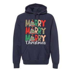 Funny Christmas Librarian Books Xmas Tree Love Reading Books Premium Hoodie