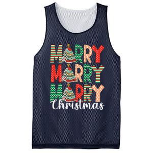 Funny Christmas Librarian Books Xmas Tree Love Reading Books Mesh Reversible Basketball Jersey Tank