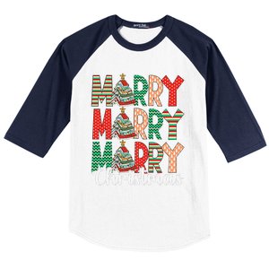 Funny Christmas Librarian Books Xmas Tree Love Reading Books Baseball Sleeve Shirt