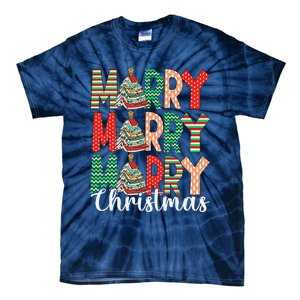 Funny Christmas Librarian Books Xmas Tree Love Reading Books Tie-Dye T-Shirt