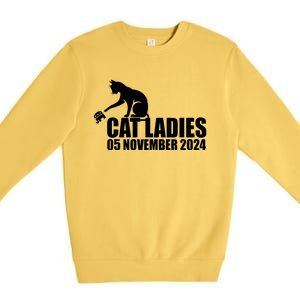 Funny Cat Ladies Premium Crewneck Sweatshirt