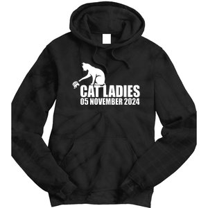 Funny Cat Ladies Tie Dye Hoodie