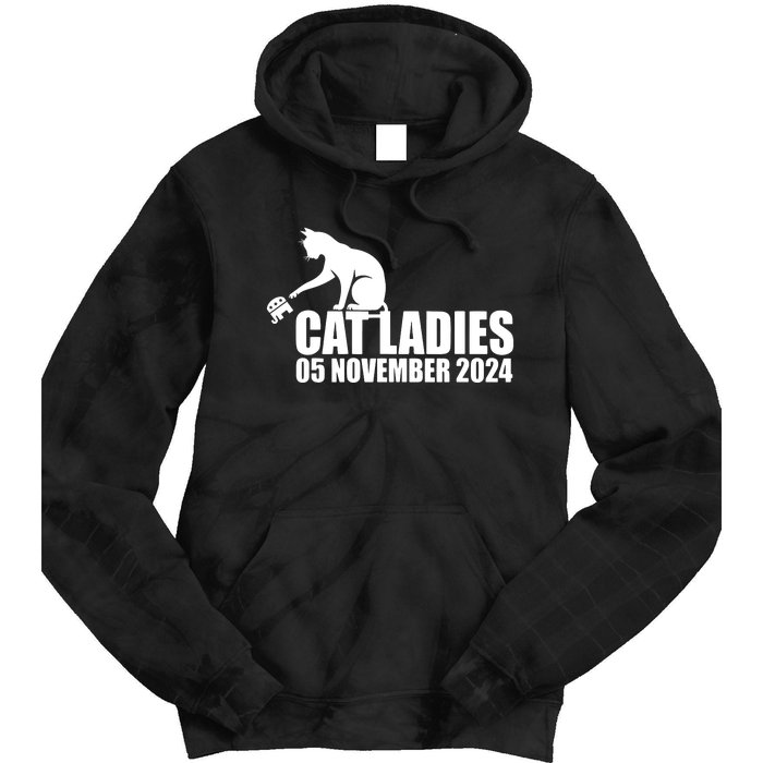 Funny Cat Ladies Tie Dye Hoodie