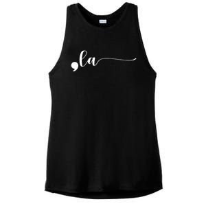 Funny Comma La Kamala Harris Punctuation La Election Vote Ladies PosiCharge Tri-Blend Wicking Tank