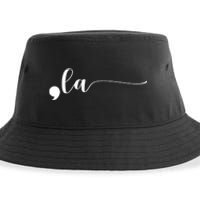 Funny Comma La Kamala Harris Punctuation La Election Vote Sustainable Bucket Hat