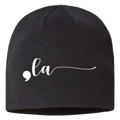 Funny Comma La Kamala Harris Punctuation La Election Vote Sustainable Beanie