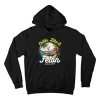 Funny Chillin Like A Felon Summer 2024 Trump Supporter Hoodie