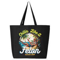 Funny Chillin Like A Felon Summer 2024 Trump Supporter 25L Jumbo Tote