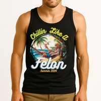 Funny Chillin Like A Felon Summer 2024 Trump Supporter Tank Top