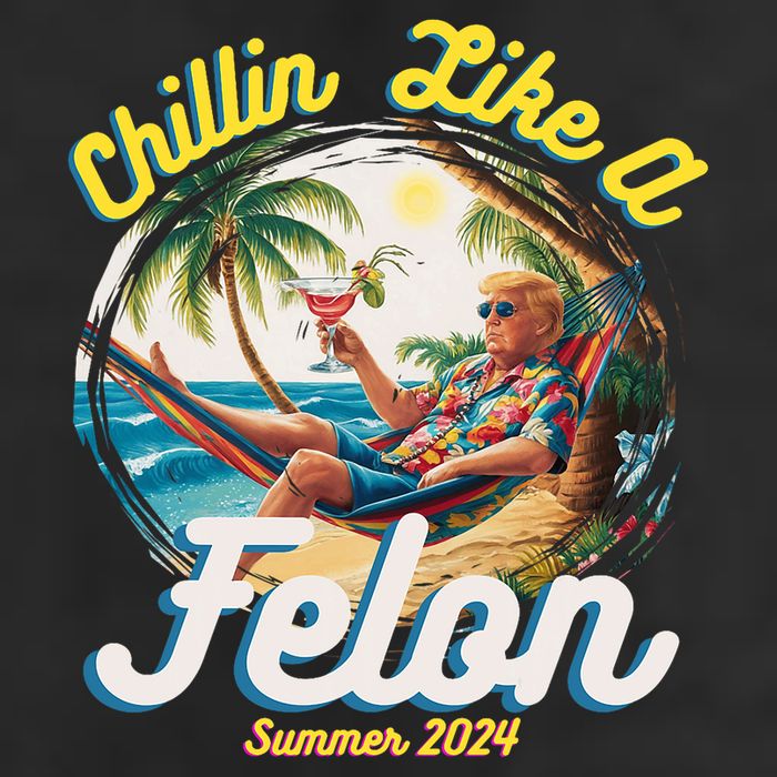 Funny Chillin Like A Felon Summer 2024 Trump Supporter Golf Towel