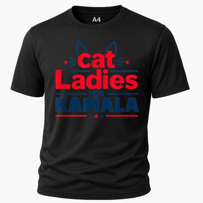 Funny Cat Ladies For Kamal Harris Cat Lettering Positive Gift Cooling Performance Crew T-Shirt