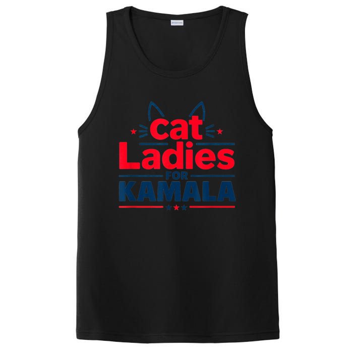 Funny Cat Ladies For Kamal Harris Cat Lettering Positive Gift PosiCharge Competitor Tank