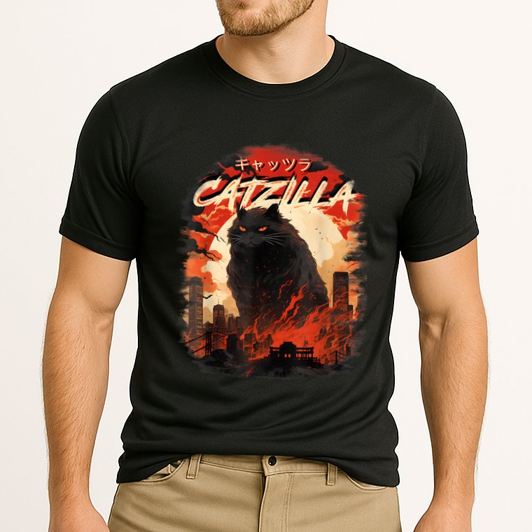 Funny Cat Lover Catzilla Cat Humor Cat Performance Shirt