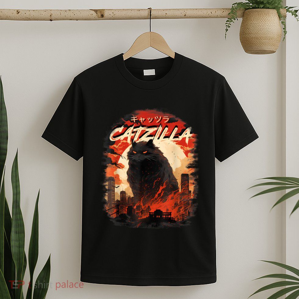 Funny Cat Lover Catzilla Cat Humor Cat T-Shirt