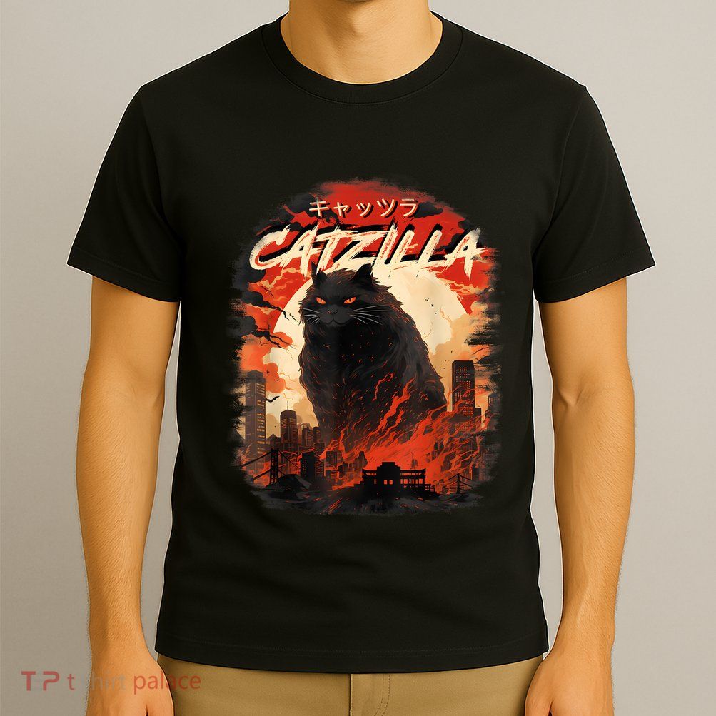 Funny Cat Lover Catzilla Cat Humor Cat T-Shirt