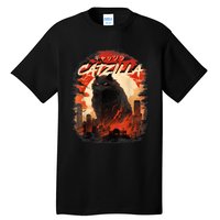 Funny Cat Lover Catzilla Cat Humor Cat Tall T-Shirt