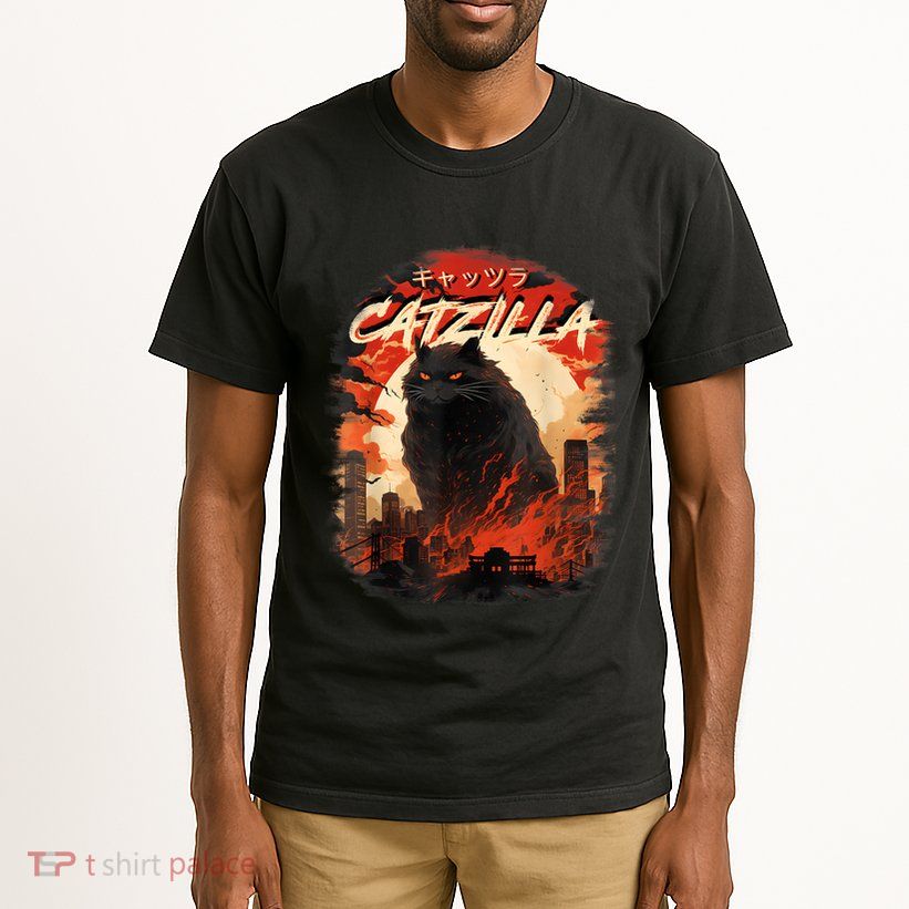 Funny Cat Lover Catzilla Cat Humor Cat Tall T-Shirt