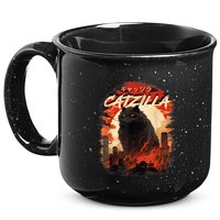 Funny Cat Lover Catzilla Cat Humor Cat 15oz Campfire Ceramic Mug