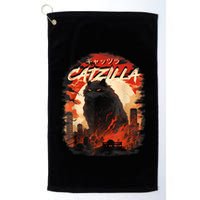 Funny Cat Lover Catzilla Cat Humor Cat Golf Towel