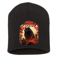 Funny Cat Lover Catzilla Cat Humor Cat Short Acrylic Beanie