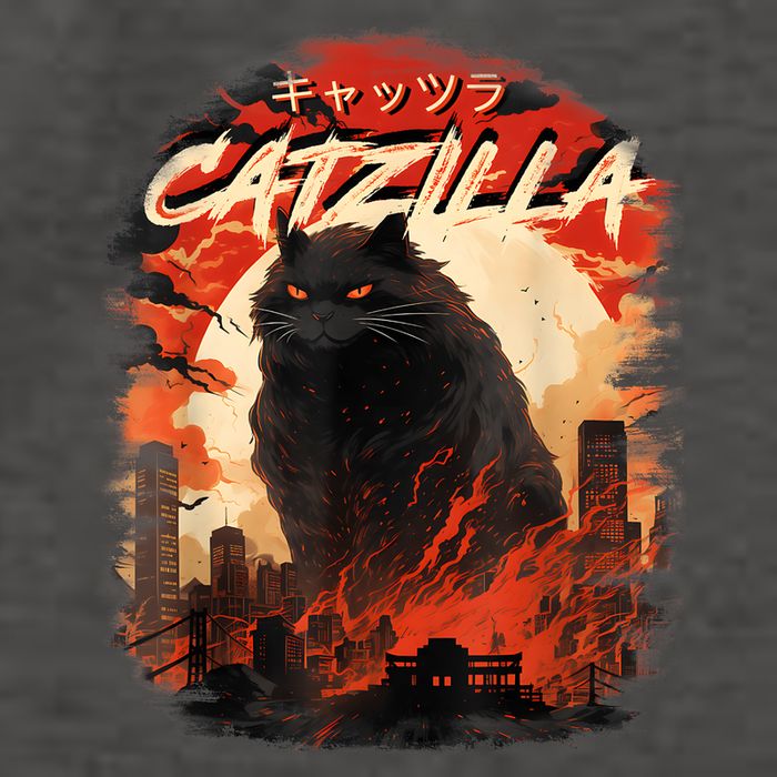 Funny Cat Lover Catzilla Cat Humor Cat Vector Backpack
