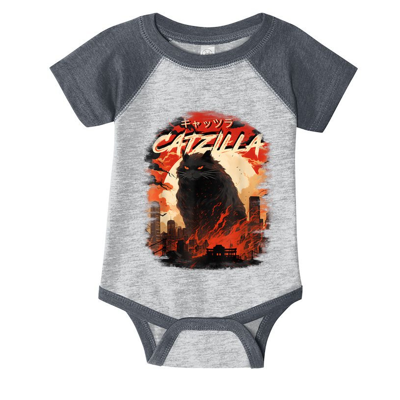Funny Cat Lover Catzilla Cat Humor Cat Infant Baby Jersey Bodysuit